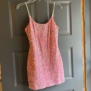 Pink Sequin Dress